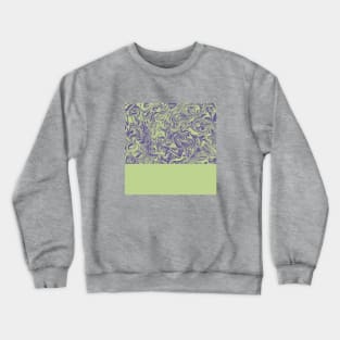 Liquid Swirl - Ultra Violet and Lettuce Green Crewneck Sweatshirt